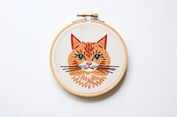 Embroidery pattern mammal animal. AI generated Image by rawpixel.