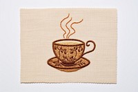 Embroidery coffee pattern drink. AI generated Image by rawpixel.