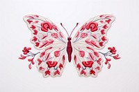 Embroidery butterfly pattern flower. AI generated Image by rawpixel.