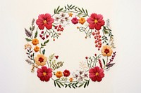 Embroidery pattern flower shape. AI generated Image by rawpixel.