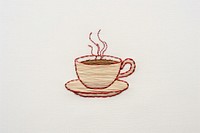 Coffee embroidery pattern drink. AI generated Image by rawpixel.