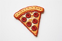 Embroidery pizza food confectionery. AI generated Image by rawpixel.