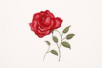 Embroidery rose pattern flower. 