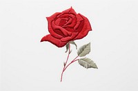 Rose embroidery pattern flower. AI generated Image by rawpixel.