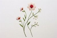 Embroidery pattern flower white. 