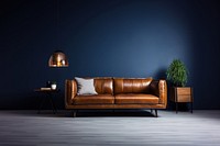 A modern living room interior design furniture cushion leather. AI generated Image by rawpixel.