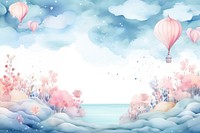 Ocean watercolor background. AI generated Image by rawpixel.