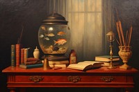 A small fish tank painting art publication. 