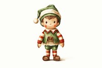 Christmas elf stuff toy figurine doll white background. AI generated Image by rawpixel.