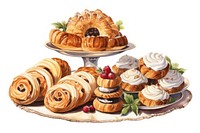 Christmas pastries dessert pastry bakery. AI generated Image by rawpixel.