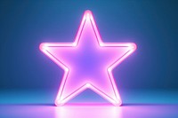 Minimal star shape neon light purple symbol. AI generated Image by rawpixel.