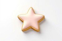 Star-shaped sugar cookie food white background confectionery. AI generated Image by rawpixel.