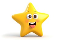A star cartoon white background happiness. AI generated Image by rawpixel.