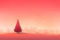 Minimal christmas tree plant sky red. 