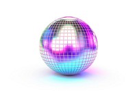 A disco ball sphere white background illuminated. AI generated Image by rawpixel.