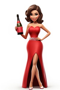 A champagne bottle dress holding adult. AI generated Image by rawpixel.