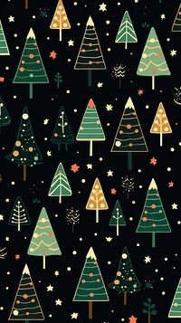 Christmas tree patterned mobile wallpaper christmas christmas tree illuminated. AI generated Image by rawpixel.