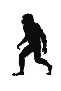 Monkey silhouette mammal animal. AI generated Image by rawpixel.