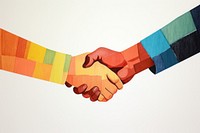 Handshake art togetherness agreement. AI generated Image by rawpixel.