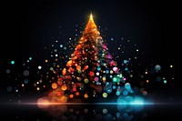 Bokeh effect christmas abstract tree. AI generated Image by rawpixel.