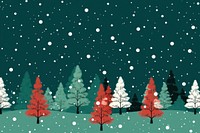 Green christmas trees snow backgrounds outdoors. AI generated Image by rawpixel.