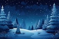 Winter christmas night tree snow landscape. AI generated Image by rawpixel.