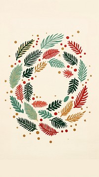 Christmas wreath background pattern plant leaf. AI generated Image by rawpixel.