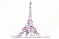 Eiffel Tower drawing tower architecture. AI generated Image by rawpixel.