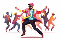 Man dancing cartoon adult party. AI generated Image by rawpixel.