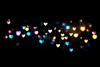 Bokeh hearts effect backgrounds light night. AI generated Image by rawpixel.