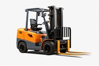 Powerful electric forklift delivering equipment. AI generated Image by rawpixel.