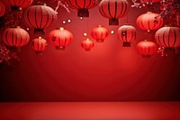 Red lanterns festival pattern chinese lantern. AI generated Image by rawpixel.