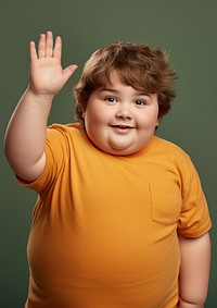Chubby kid portrait hand photo. AI generated Image by rawpixel.