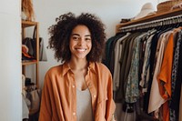 Online clothing shop adult smile woman. AI generated Image by rawpixel.