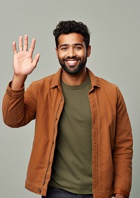 Indian man portrait jacket smile. AI generated Image by rawpixel.