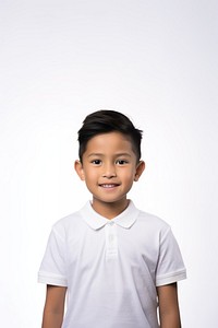 Asian boy smiling portrait t-shirt sleeve. AI generated Image by rawpixel.