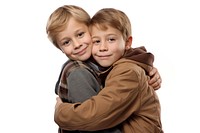Hugging portrait child photo. AI generated Image by rawpixel.