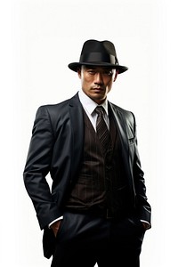 Asian gangster portrait tuxedo adult. AI generated Image by rawpixel.