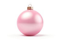 Pink christmas ball white background illuminated celebration. AI generated Image by rawpixel.