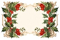 Vintage Christmas frame christmas wreath plant. AI generated Image by rawpixel.