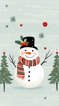Christmas snowman pattern wallpaper christmas winter representation. AI generated Image by rawpixel.