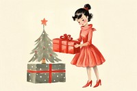 Christmas gifts cute anticipation celebration. AI generated Image by rawpixel.