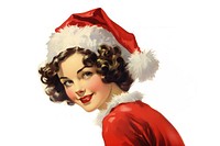 Christmas portrait adult woman. AI generated Image by rawpixel.