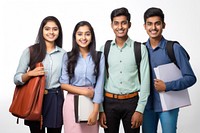 Indian college student cheerful school adult. 