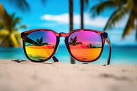 Sunglasses outdoors nature beach. AI generated Image by rawpixel.