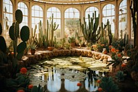 Greenhouse pond outdoors nature. AI generated Image by rawpixel.