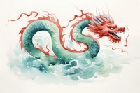 Chinese dragon art creativity painted. AI generated Image by rawpixel.