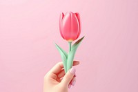 Tulip tulip holding flower. AI generated Image by rawpixel.