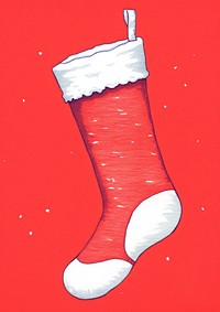 Cute red chirstmas sock christmas celebration decoration. AI generated Image by rawpixel.