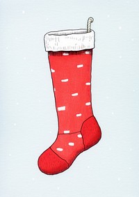 Cute red chirstmas sock celebration decoration christmas. AI generated Image by rawpixel.